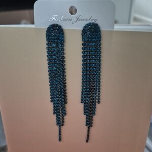 Elegant Blue Dangle Earrings